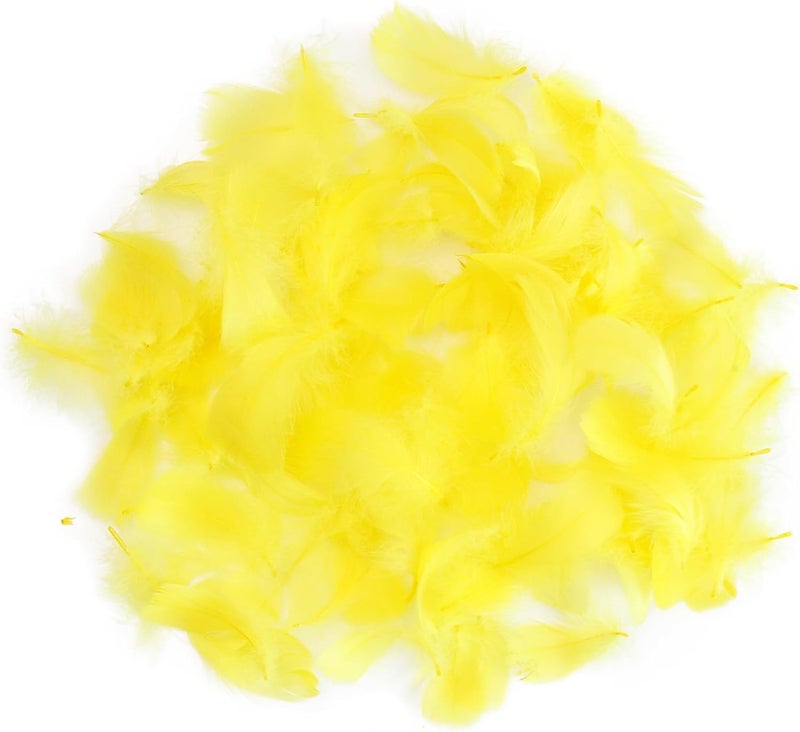 Lamar Feather 300pcs Yellow Feathers 2-3 Inches Bulk Feathers for Crafting, Dream Catcher Accessories, Art Projects, DIY Crafting, Handi Crafts, Party Decoration (Yellow) - Image 3